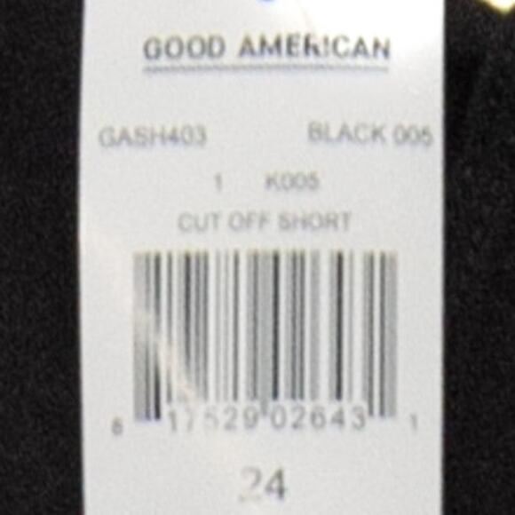 Good American Black Cut Off Jean Shorts Plus Size 24 - Picture 8 of 11
